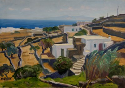 Sifnos — Oil painting, Canvas, 46.00×65.00cm — Theodoros Markellos